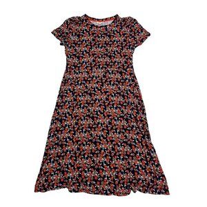 BODEN Women's Lucinda Floral Jersey Dress Navy Red 12P